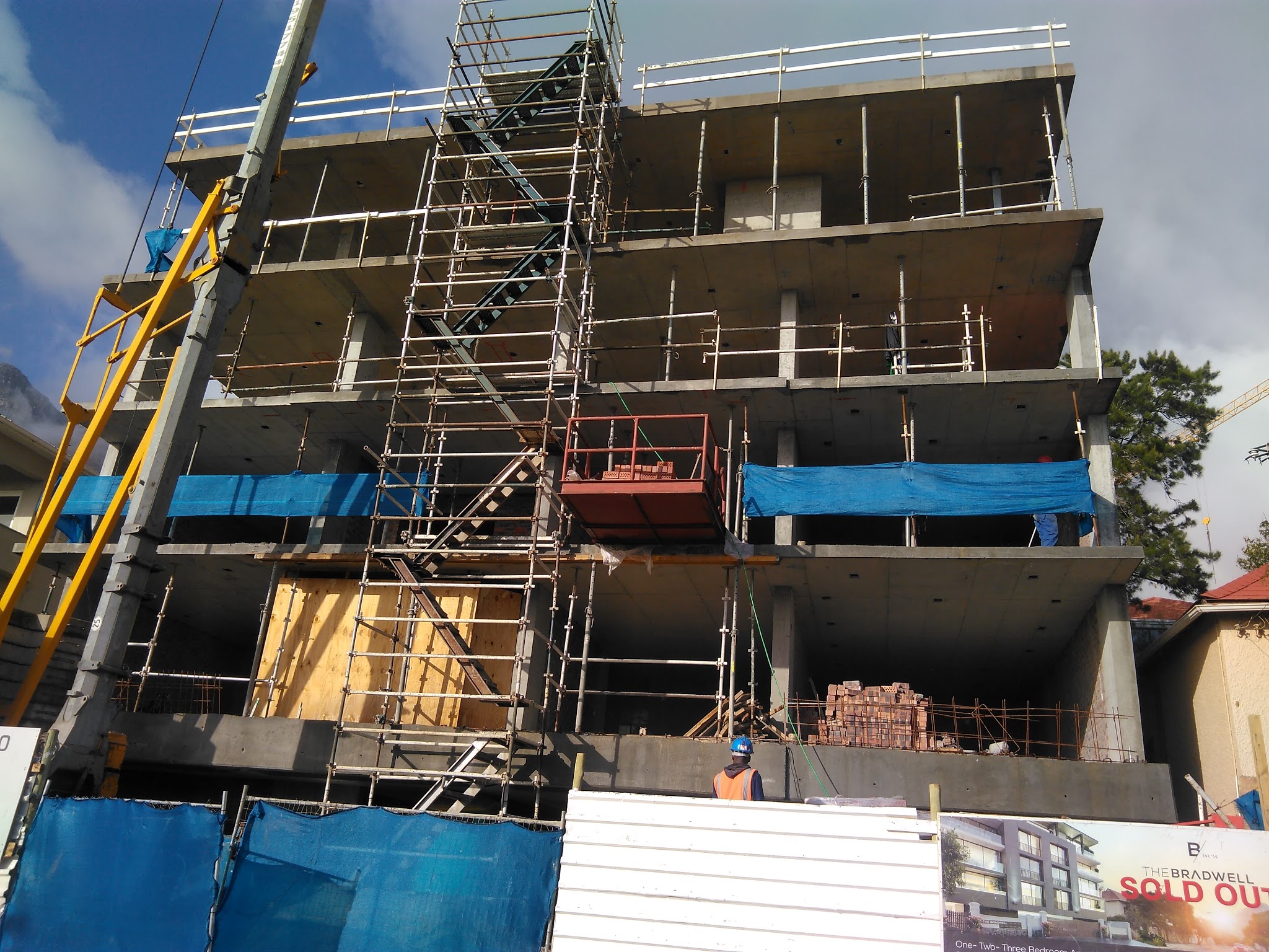 Large scale construction site overview